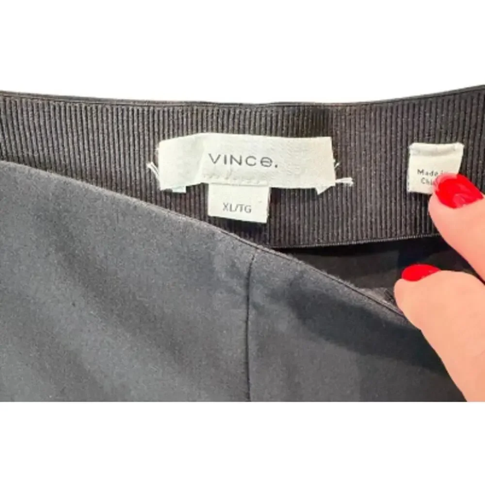 ✨ 2-PC BUNDLE VINCE Side Zip High Rise Pants XL Black & Navy Luxe EUC 🩶 - Picture 7 of 10